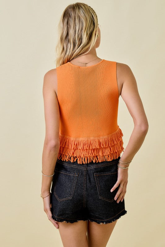 Never Back Down Top- Orange