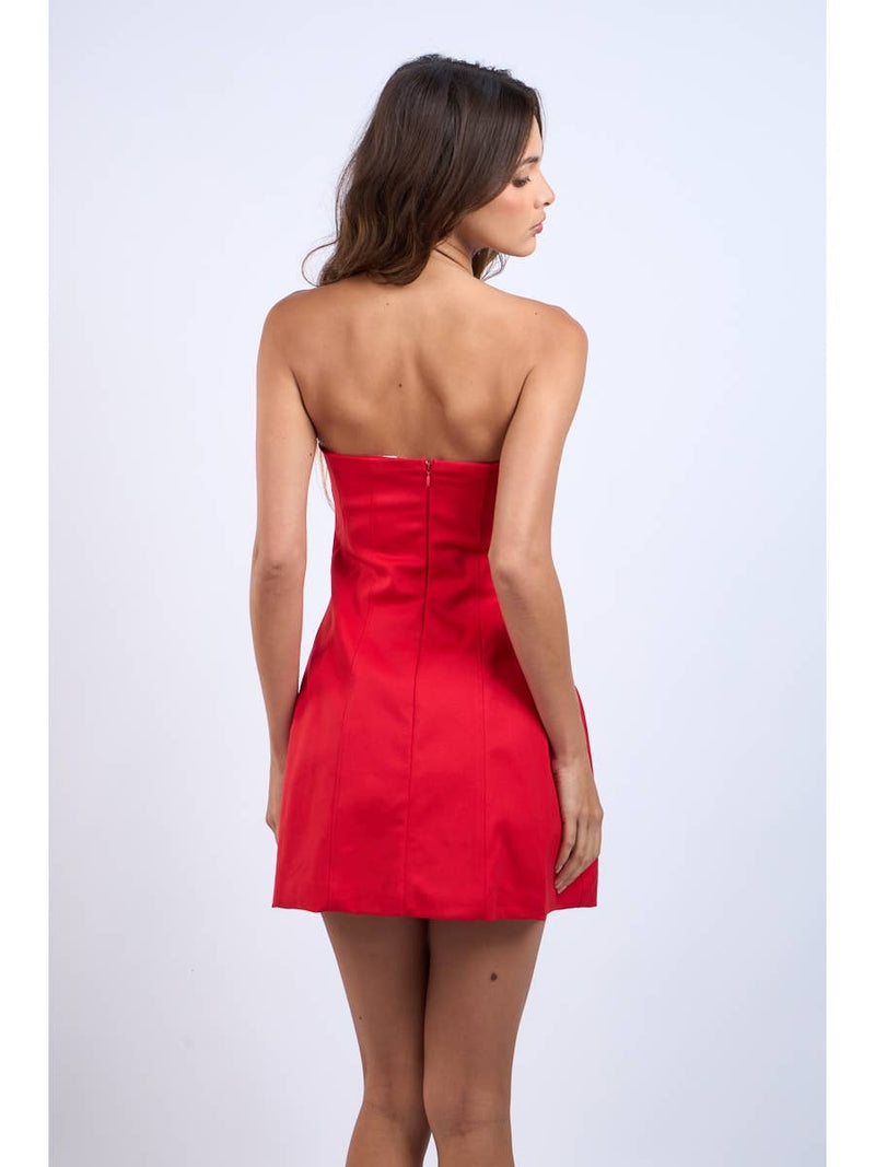 Touchdown Dress- Red