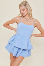 All Eyes On Me Romper- Blue