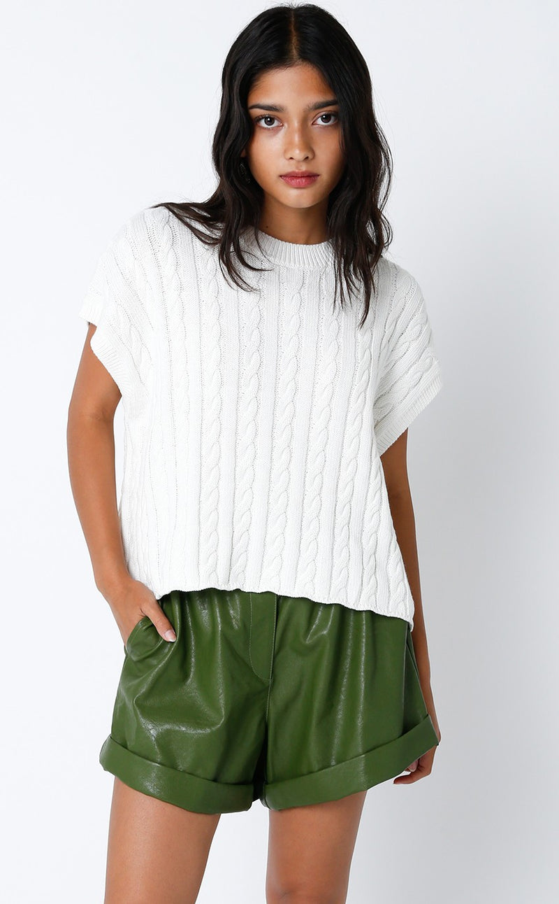 Alina Sweater Vest - White