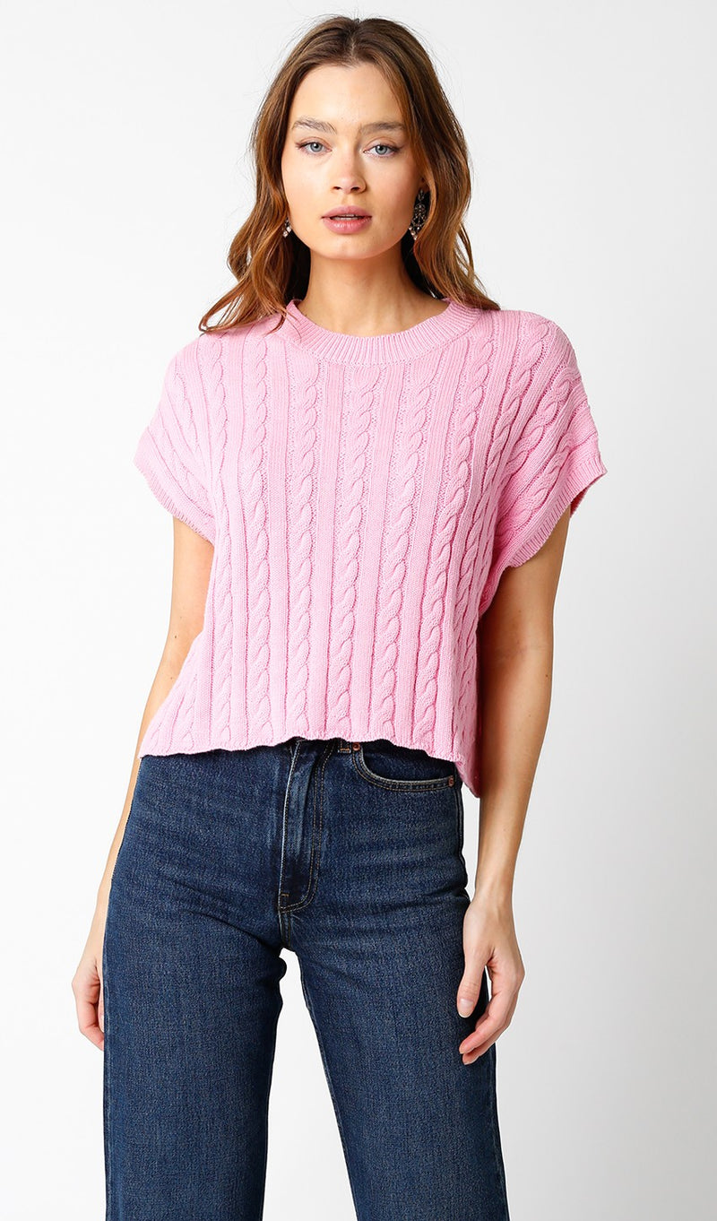 Alina Sweater Vest - Light Pink