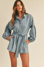 Such a Charmer Romper - Denim