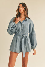 Such a Charmer Romper - Denim