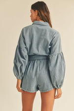 Such a Charmer Romper - Denim