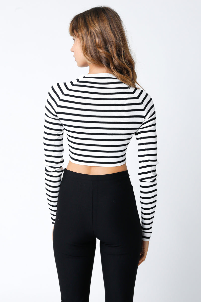 Striped Sweater - White/Black