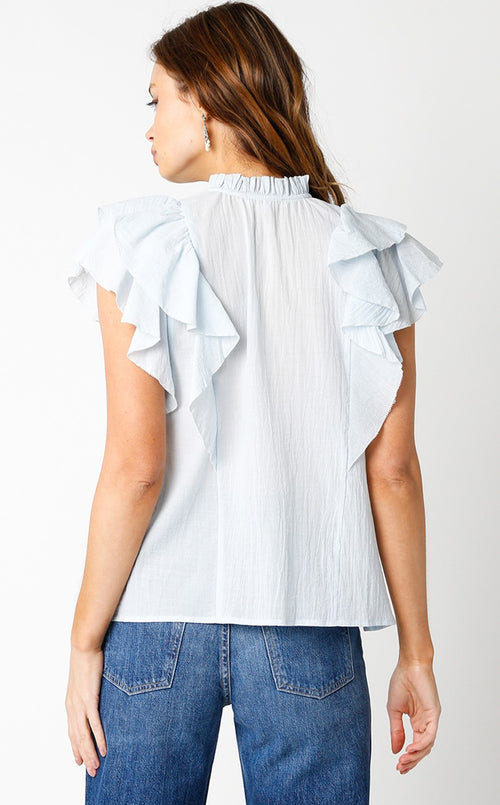 Trin Blouse - Baby Blue