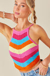 Going Places Top- Pink Multi