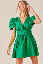 Winter Wonderland Mini Dress- Green