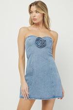 Denim Garden Mini Dress