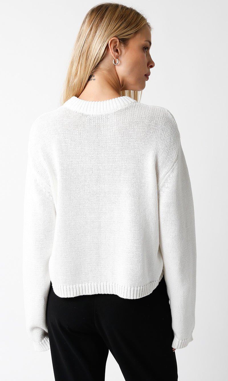 Happy Summer Sweater- White