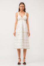 Jeanie Midi Dress - Off White