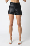 It Girl Leather Shorts - Black