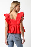 French Summer Top- Red