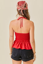 Out Of Office Top- Red