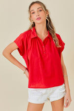Raven Blouse - Red