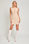 Invite Only Dress- Beige