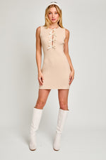 Invite Only Dress- Beige