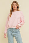 Bow Sweatshirt- Light Pink