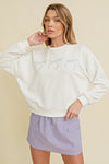 Bow Sweatshirt- Off White