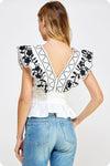 All Eyelet On Me Top - Off White