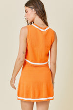 Girly Swirly Set- Orange/White