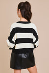 Stripe Sweater- Black Ivory