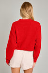 Ribbon Sweater- Red Ivory