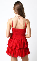 Cute As Pie Dress- Red