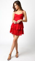 Cute As Pie Dress- Red