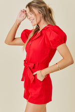 Rowdy Romper- Red