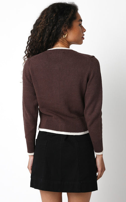 Cosmopolitan Sweater- Brown Cream