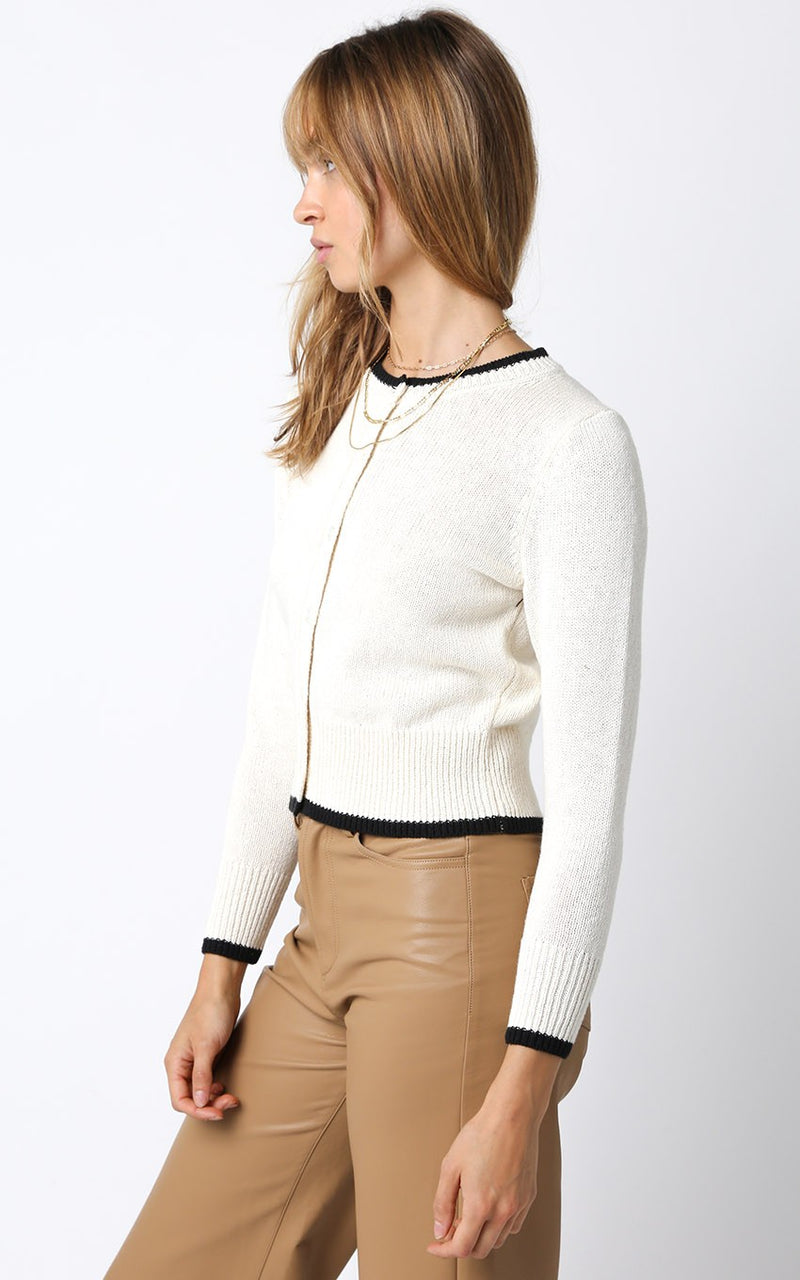 Cosmopolitan Sweater- Cream Black