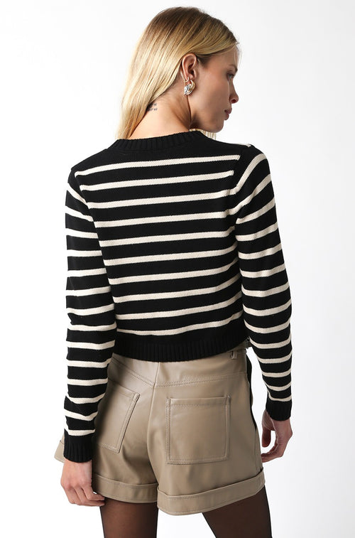 Latte Sweater- Black Cream