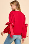 Bow Sweatshirt- Red