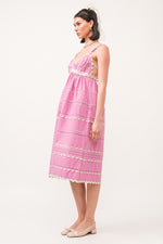 Jeanie Midi Dress- Pink