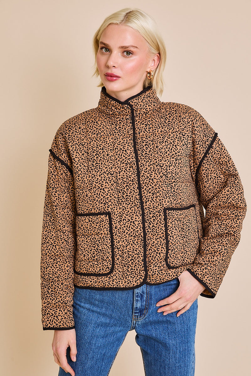 Into The Wild Jacket- Tan Black Animal