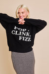 Pop, Clink, Fizz Sweater- Black