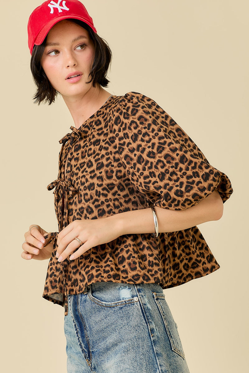 On The Wild Side Top- Leopard