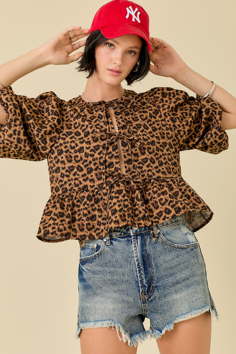 On The Wild Side Top- Leopard