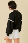 On My Way Sweater- Black/Ivory