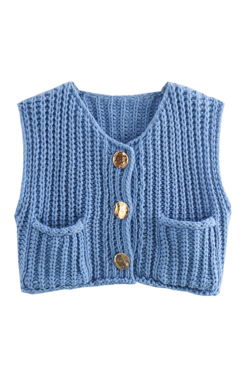 Chunky Vest- Blue