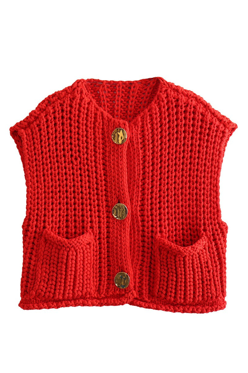 Chunky Vest- Red