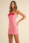 Bows On Bows Dress- Pink Combo