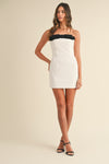 Bows On Bows Dress- White Combo