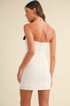 Bows On Bows Dress- White Combo