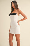 Bows On Bows Dress- White Combo