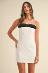 Bows On Bows Dress- White Combo