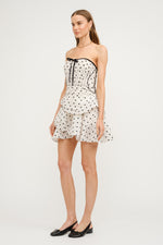 Polka Dot Party Dress- Off White