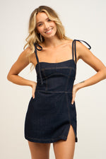 Always Winning Dress- Dark Denim