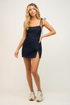 Always Winning Dress- Dark Denim